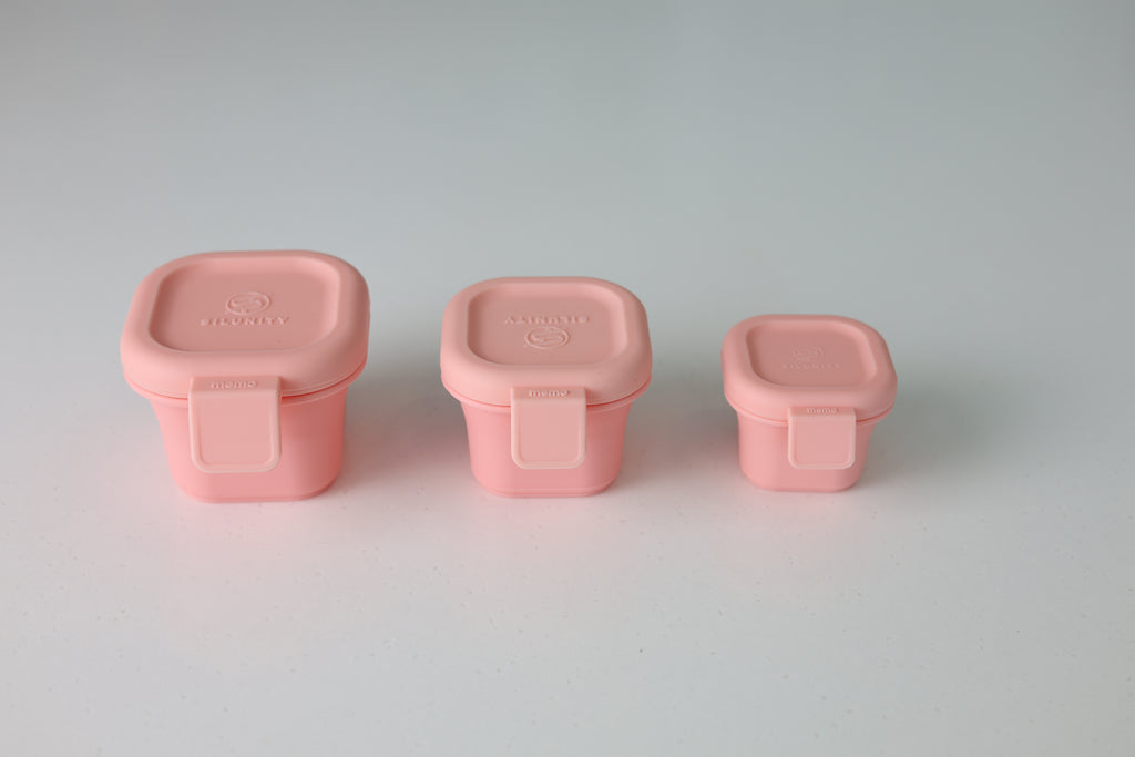 離乳食密閉容器 - ピンク(48g / 96g / 145g)