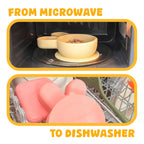 ひっくり返らないベビープレート - うさぎ（グリーン）